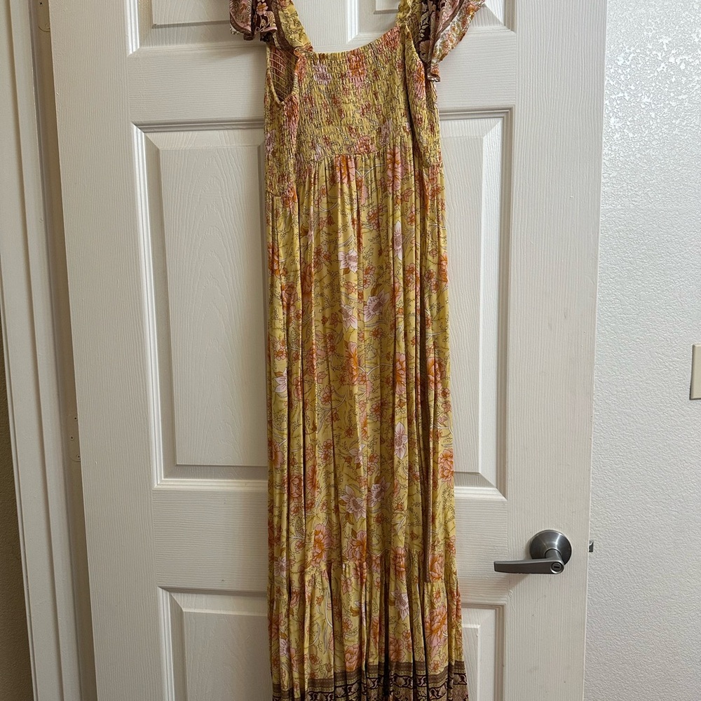 Floral Maxi Dress with Ruffled Sleeves